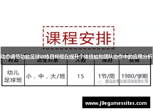 动态调节功能足球训练目标框在提升个体技能和团队协作中的应用分析